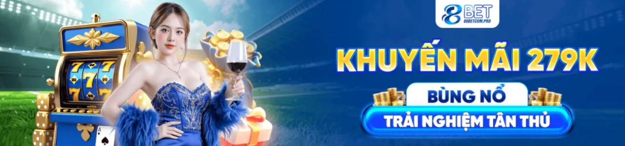 Sân vận động bóng đá với logo OKVIP Web và ánh sáng rực rỡ